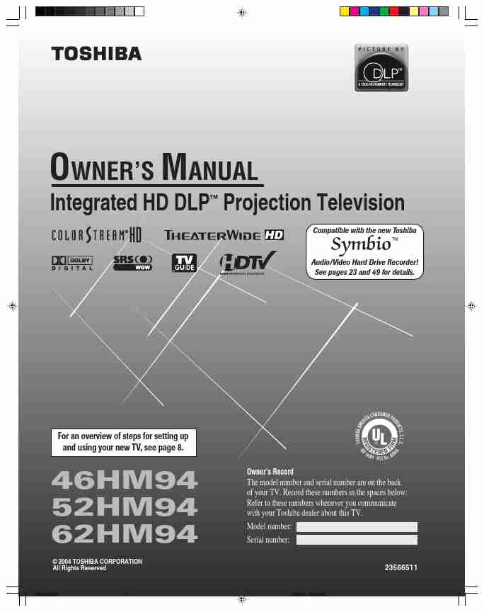 Toshiba Projection Television 46HM94-page_pdf